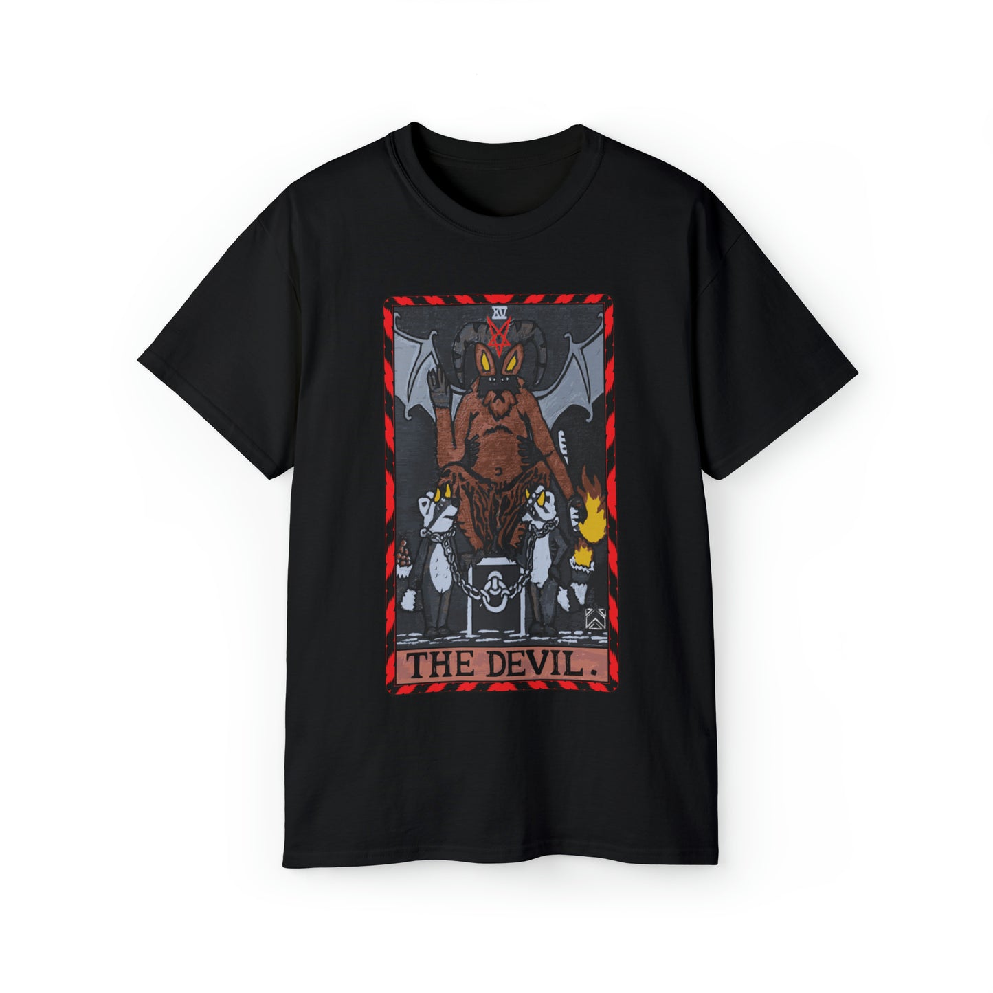 Raccoon Tarot THE DEVIL - Unisex Ultra Cotton Tee