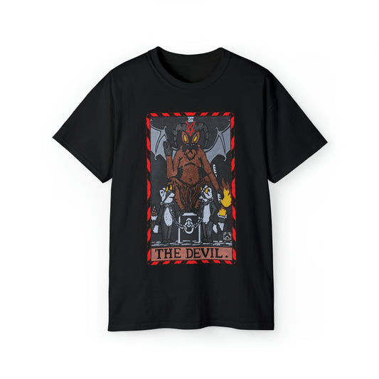 Raccoon Tarot THE DEVIL - Unisex Ultra Cotton Tee