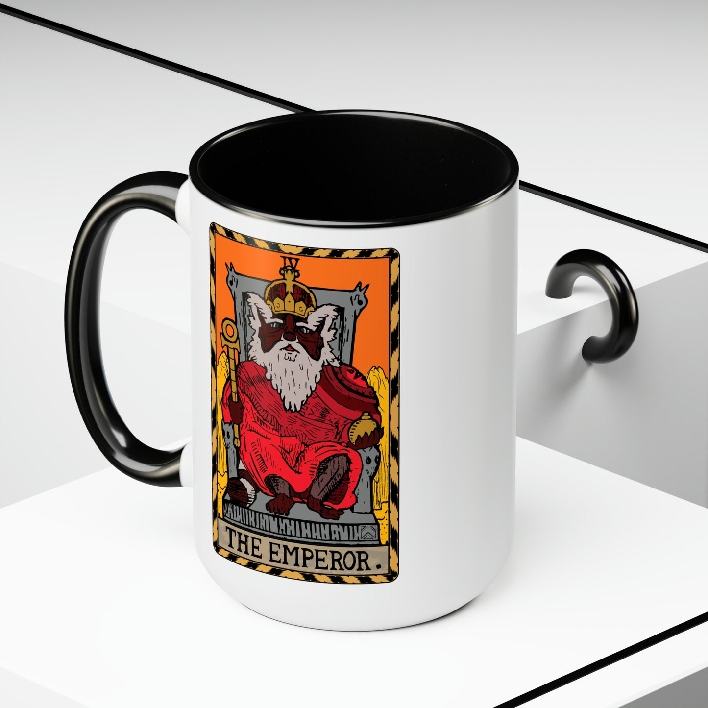 Raccoon Tarot THE EMPEROR - Mug, 15oz