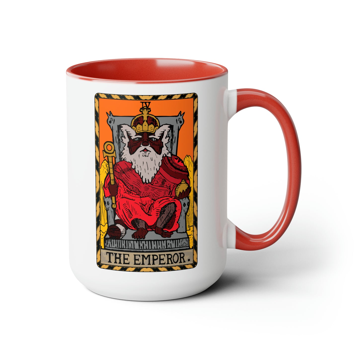 Raccoon Tarot THE EMPEROR - Mug, 15oz