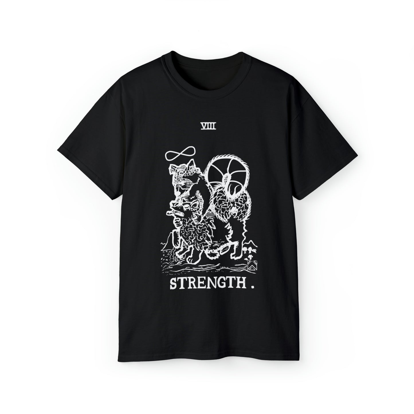 Raccoon Tarot STRENGTH lineart - Unisex Ultra Cotton Tee