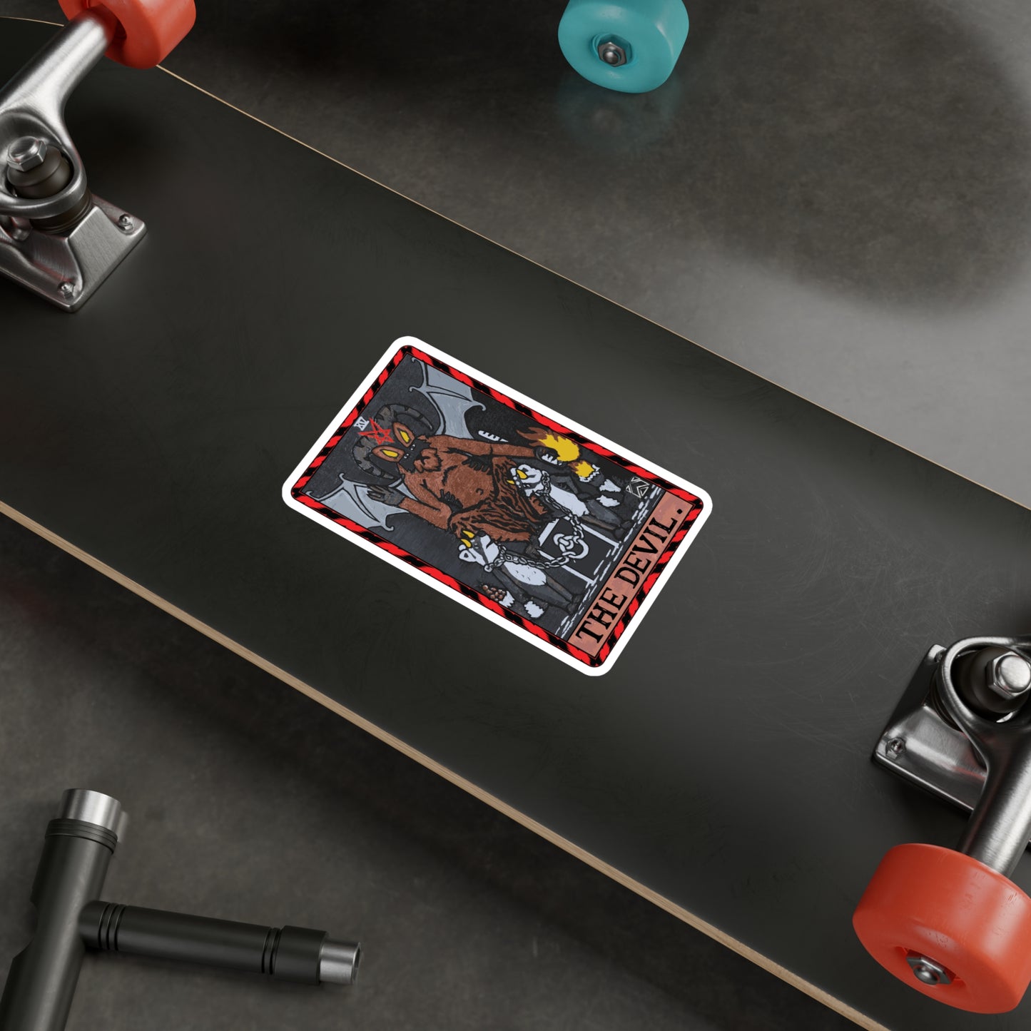 Raccoon Tarot THE DEVIL - Kiss-Cut Vinyl Decal