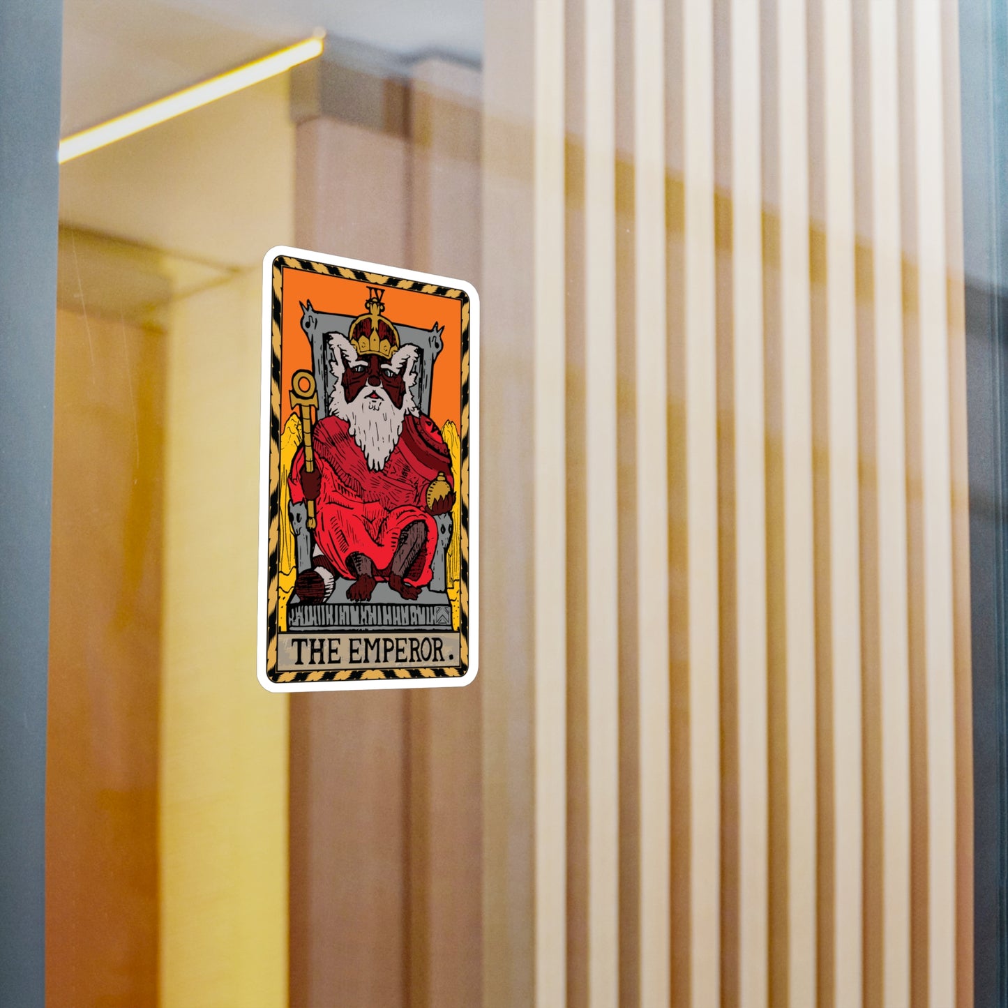 Raccoon Tarot THE EMPEROR - Kiss-Cut Vinyl Decal