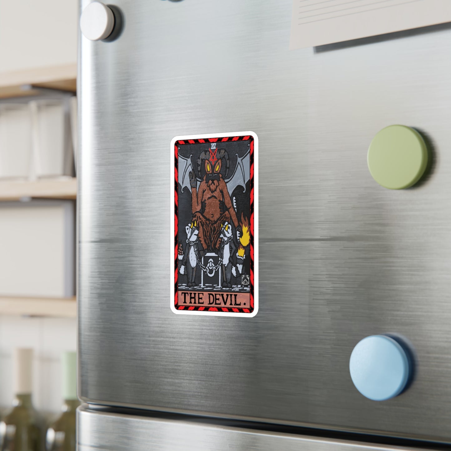 Raccoon Tarot THE DEVIL - Kiss-Cut Vinyl Decal